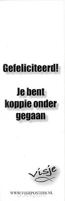 Boekenlegger visje gefeliciteerd je bent