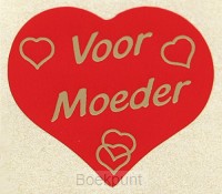 Stickerrol 500 voor moeder hart rood