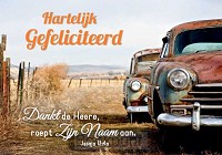 Prentbriefkaart gefeliciteerd