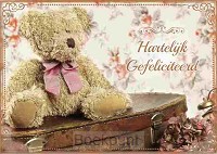 Prentbriefkaart gefeliciteerd