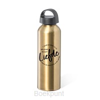 Waterfles Liefde goud