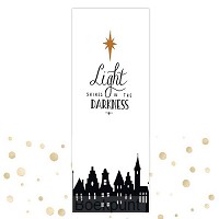 Boekenlegger light shines in the darknes