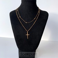 Choker kruisje goud
