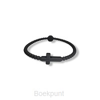 Siliconenarmband kruis antraciet