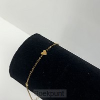 Armband drie hartjes goud