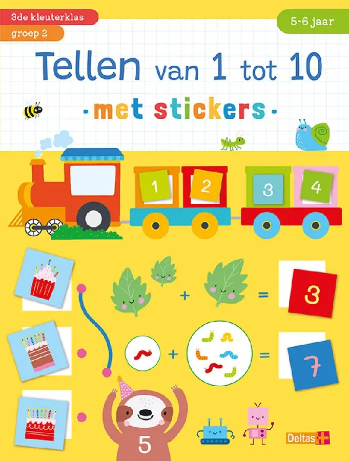 Tellen van 1 tot 10 met stickers (5-6 j.