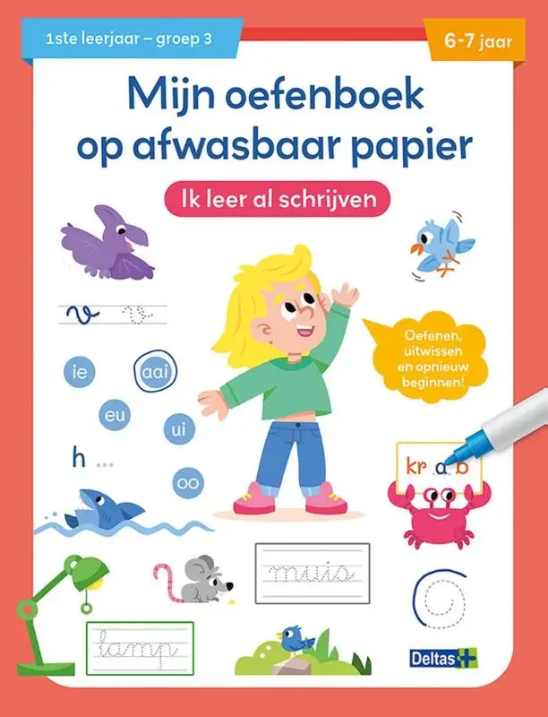 Mijn oefenboek op afwasbaar papier Ik le