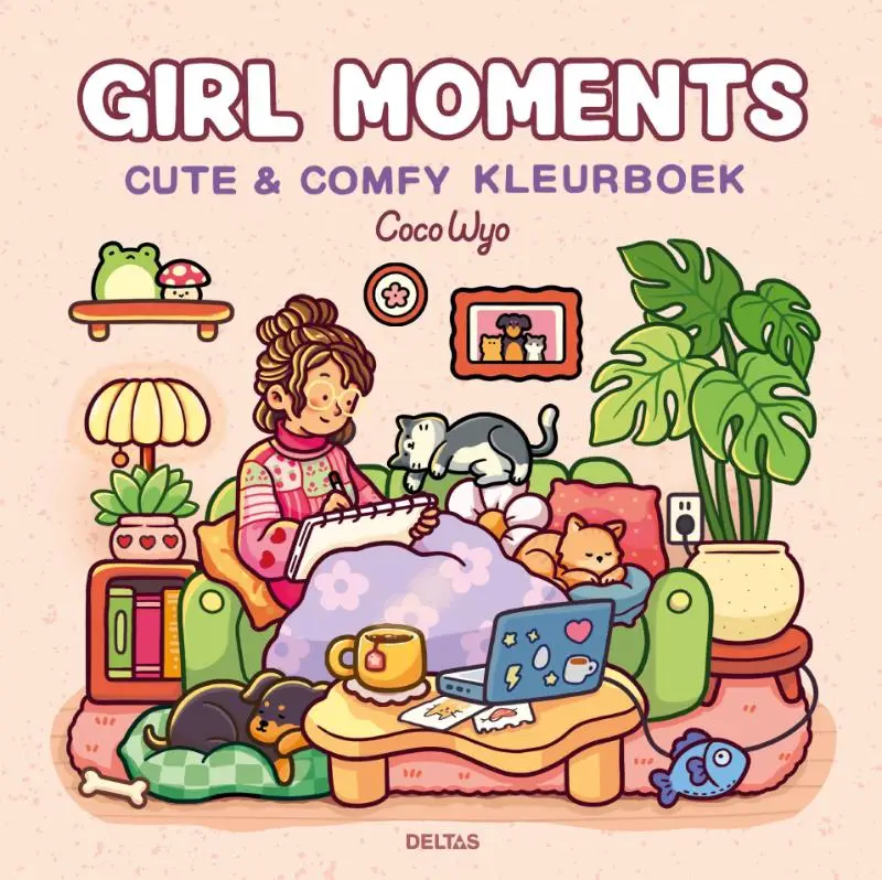Girl Moments Cute & Comfy kleurboek Coco