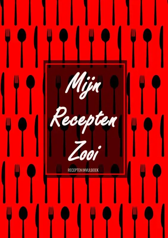 Kerstcadeau - Blanco Recepten Invulboek - 'Mijn Recepten Zooi'