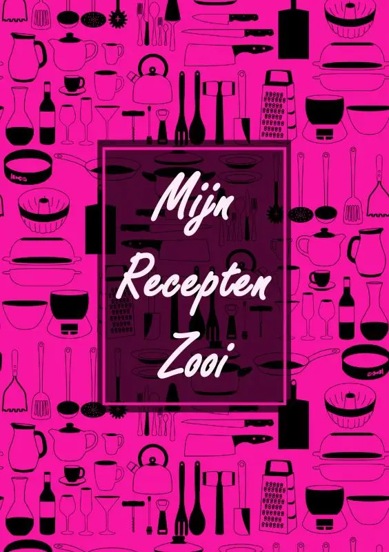 Boekcadeau Vrouw / Boek Cadeau Collega - Blanco Recepten Invulboek - 'Mijn Recepten Zooi'