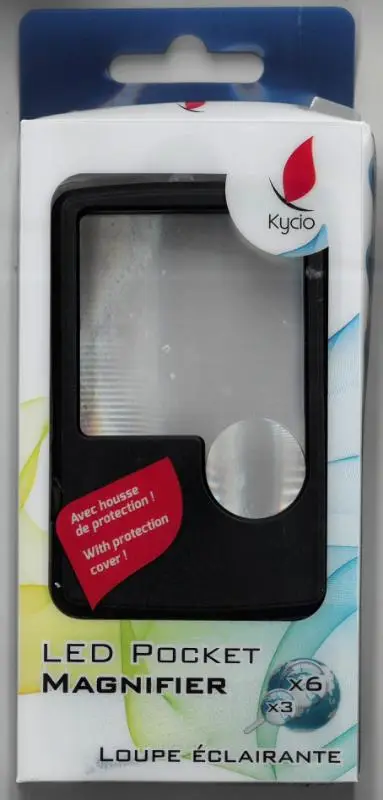 Led Pocket magnifier x3 en x6 kycio