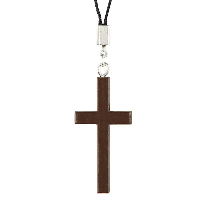 Wood Pendant Cross 4,5cm Brown