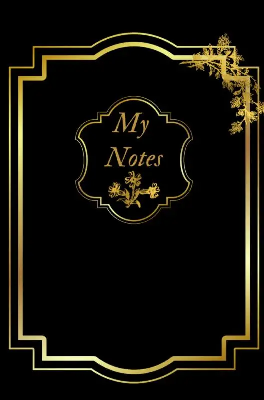 Notitieboek - Cadeau voor man - Cadeau voor vrouw - hardcover - Notitieboekje - Schrijfblok - Notebook - Goude - Zwart - my notes 6