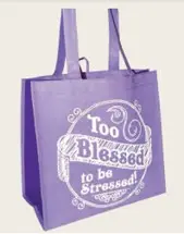 Shopping bag: Too blessed to be stressed