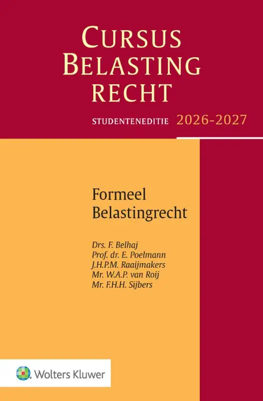 Studenteneditie Cursus Belastingrecht Formeel Belastingrecht 2026-2027
