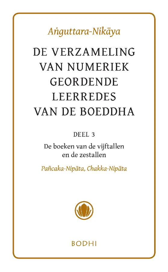 Anguttara-Nikaya / 3 Het boek van vijf- en zestallen (Pancaka-Nipata, Chakka-Nipata)