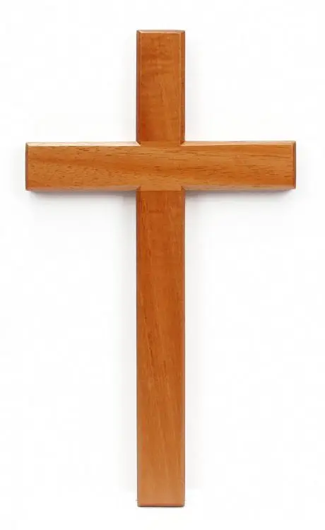 Kruis hang 30cm blank hout