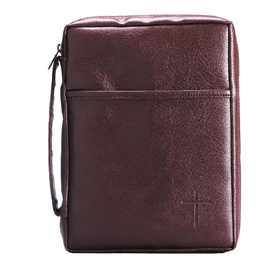 Soft vinyl biblecover brown Small
