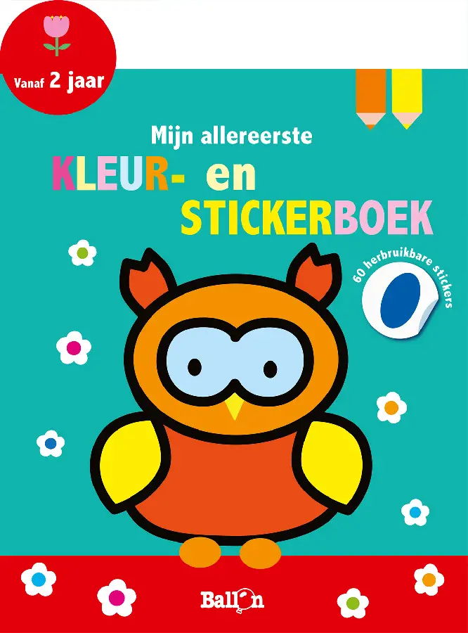 Mijn allereerste kleur- en stickerboek / 2+
