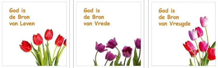 Wandborden God is de bron van set3