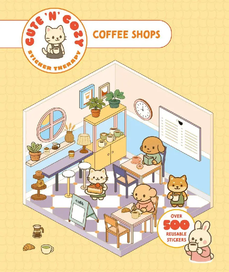 Cute 'n' Cozy Sticker Therapy: Coffee Shops