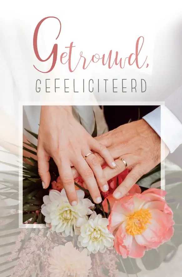 Wenskaart huwelijk