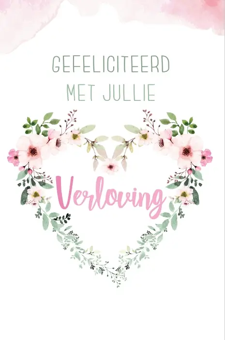 Wenskaart verloofd