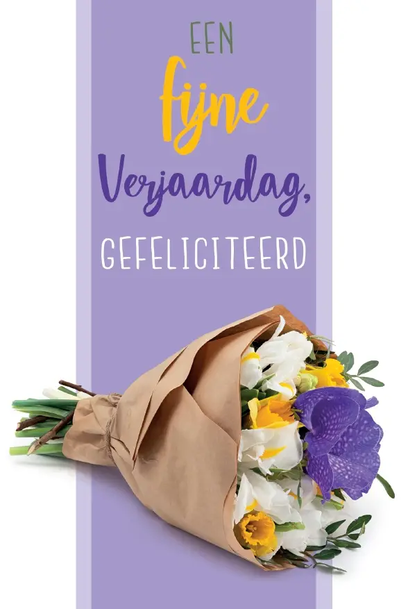 Wenskaart gefeliciteerd