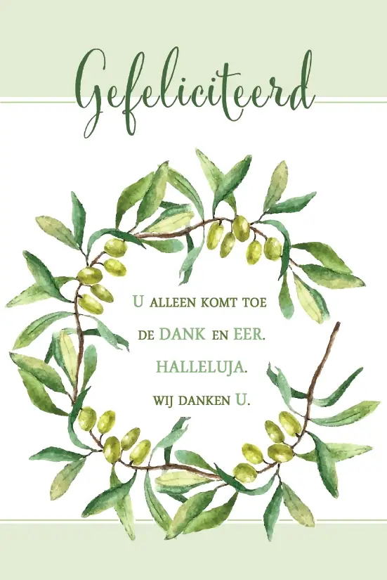 Wenskaart gefeliciteerd