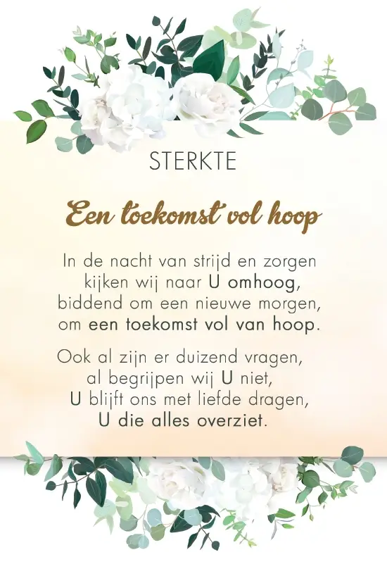 Wenskaart hij is mijn hoop, mijn kracht