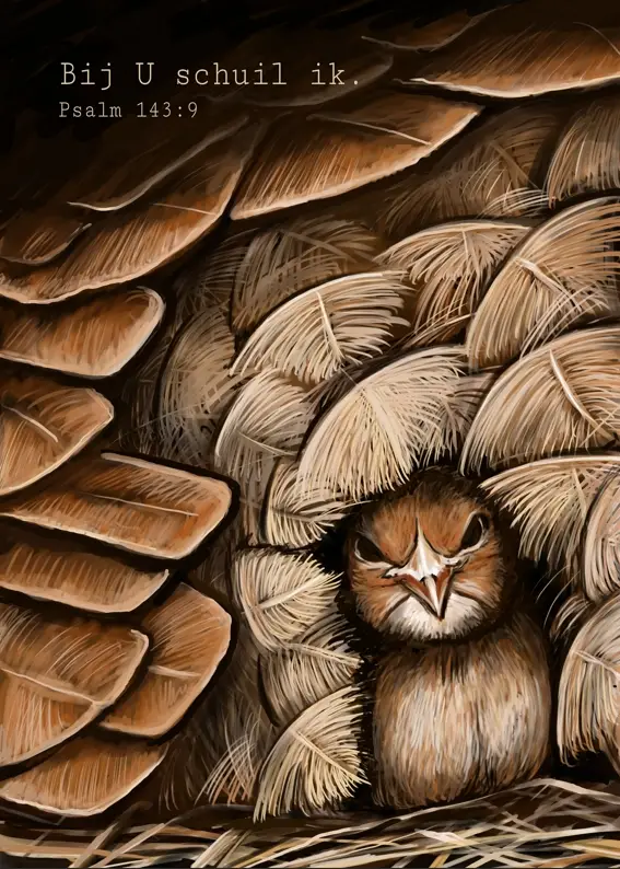 Canvas schilderij Bij U schuil ik