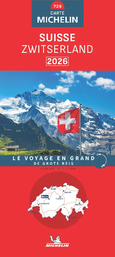 Michelin Wegenkaart 729 Zwitserland 2026