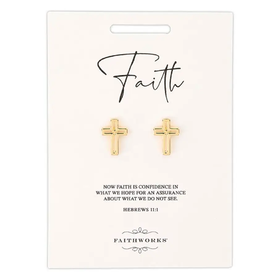Earrings cutout cross