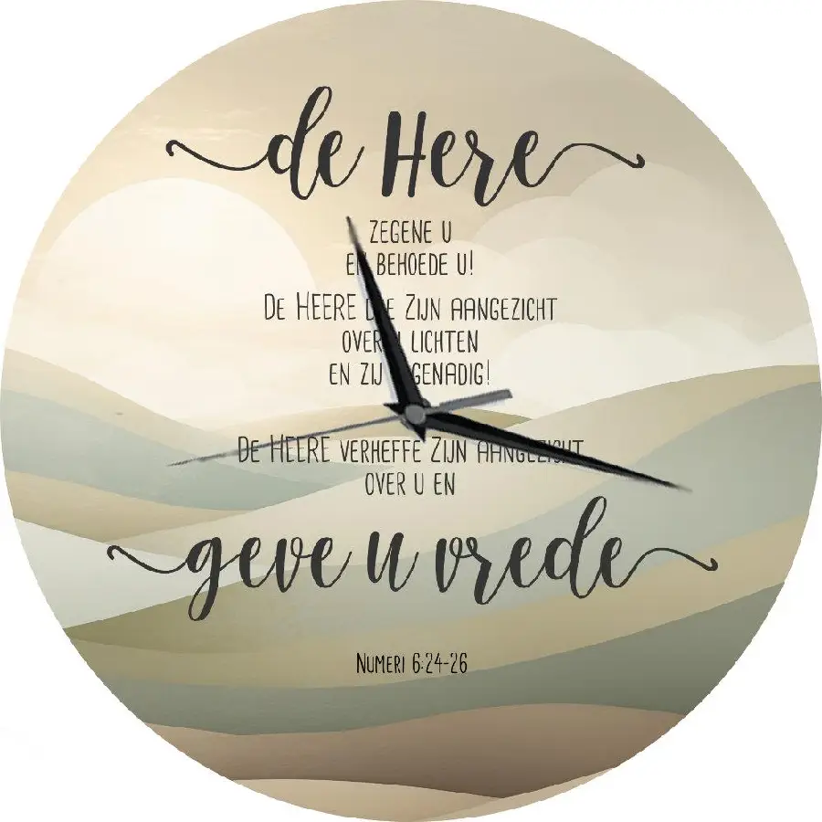 Wandklok 'De Here zegenen u'