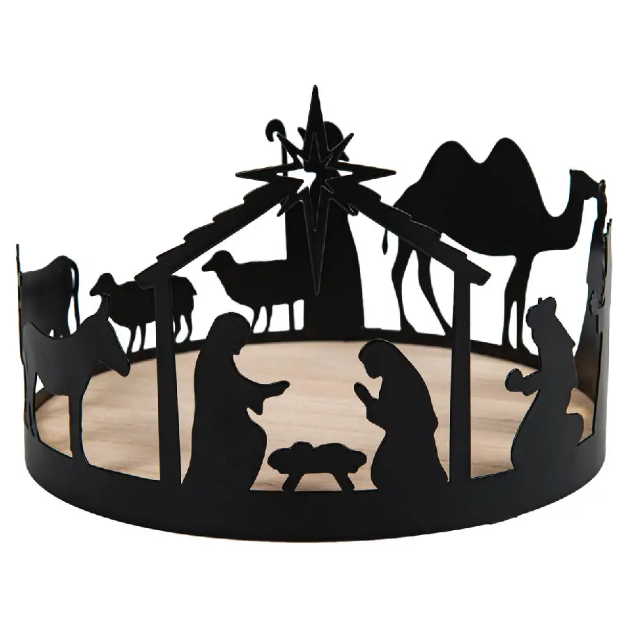 Tafeldecoratie Kersttafereel 20cm Dia 14