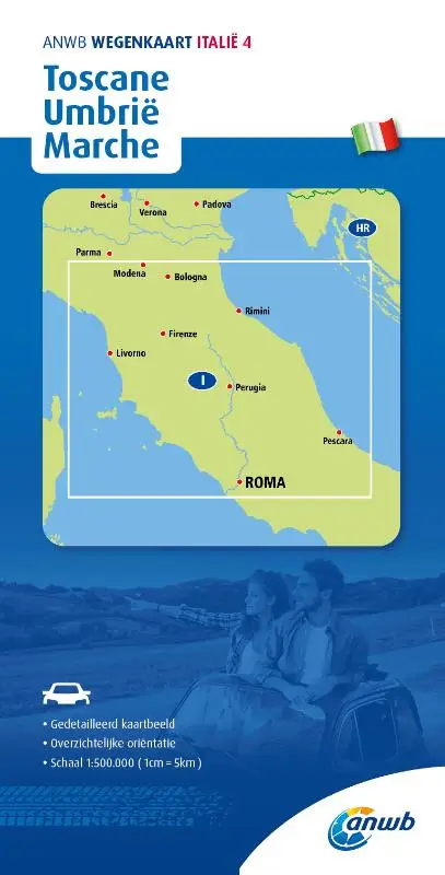 ANWB*Wegenkaart Italië 4. Toscane/Umbrië/Marche