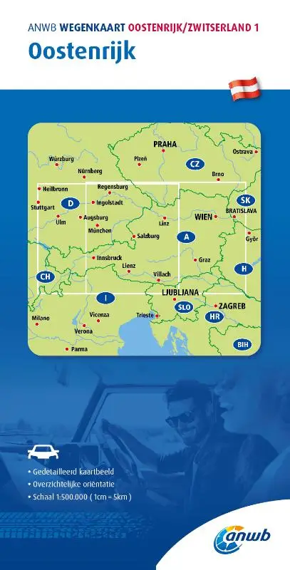 ANWB*Wegenkaart Oostenrijk/Zwitserland 1. Oostenrijk