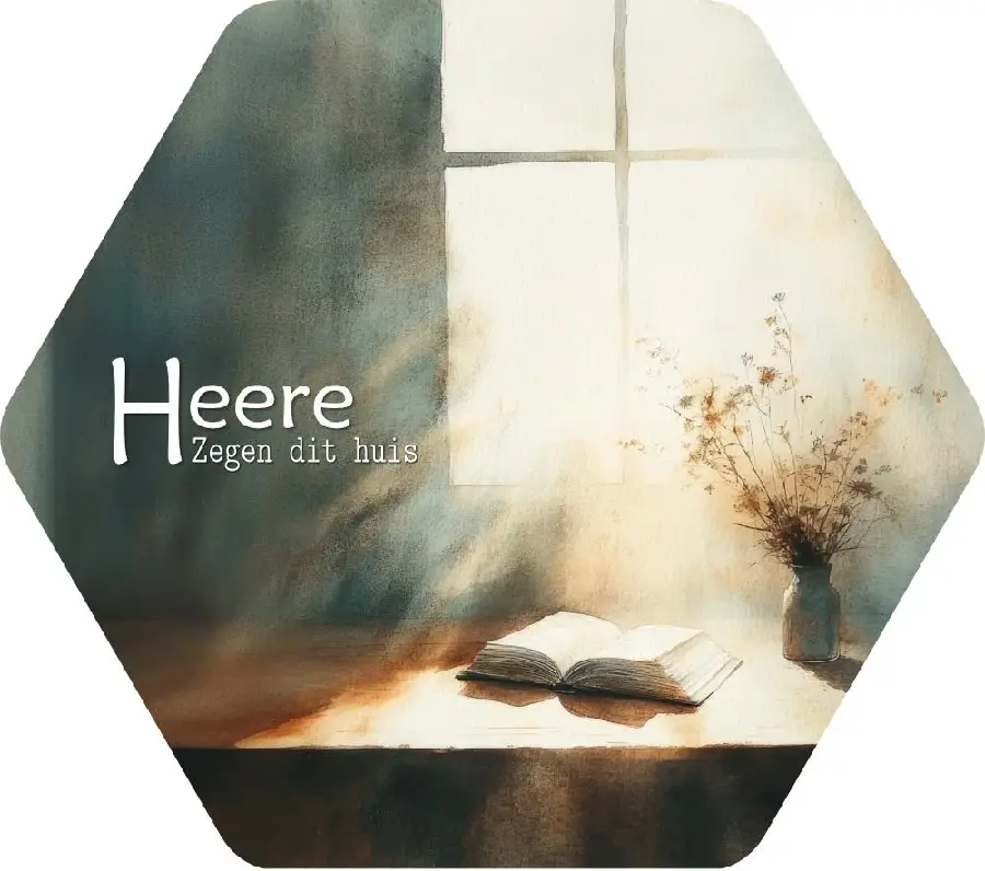 Honingraat bord ''Heere zegen dit huis'