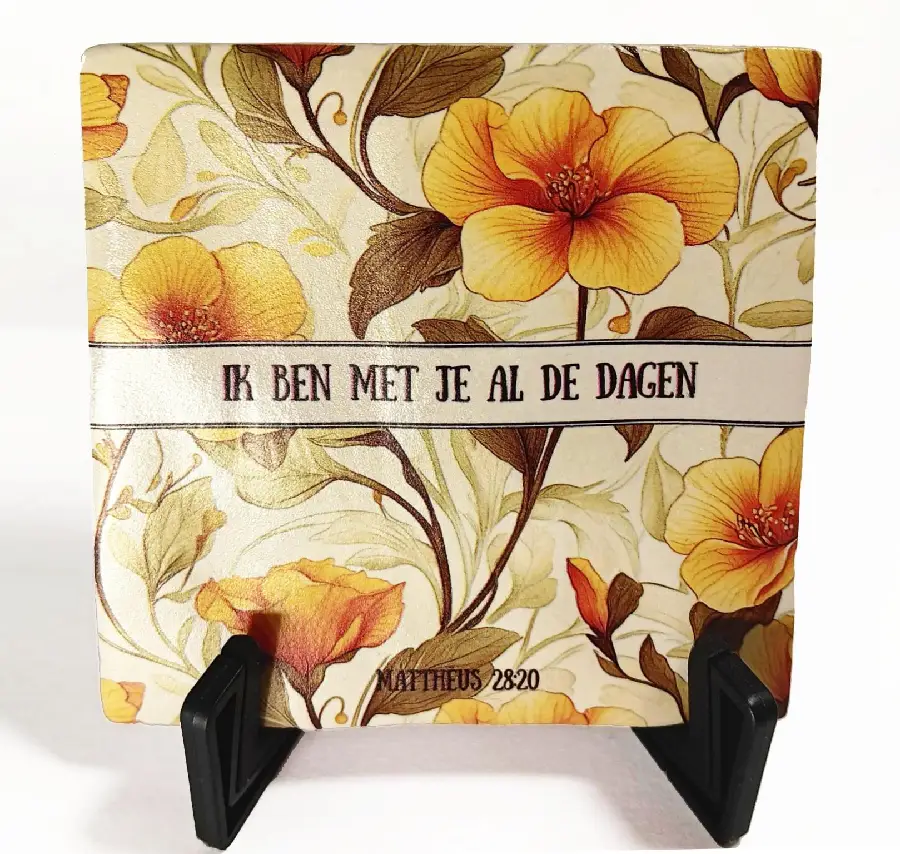 Tegel met houder 'Ik ben met je