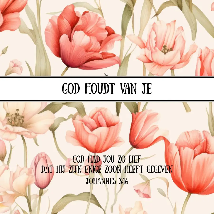 Tegel met houder 'God houdt van je'