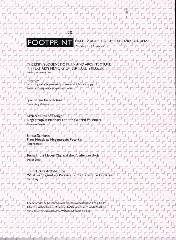 Footprint 30. Epiphylogenetic Turn and Architecture