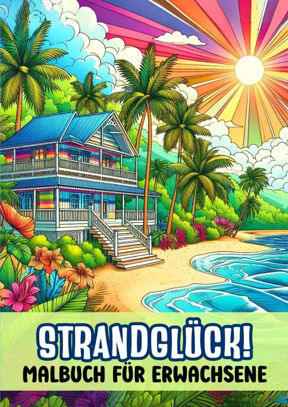 Malbuch für Erwachsene - Strandglück!