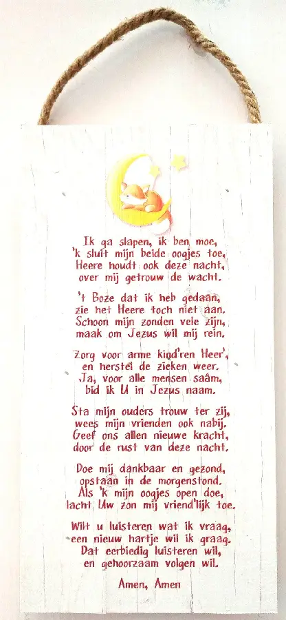 Ik ga slapen in ben moe klassieke tekst