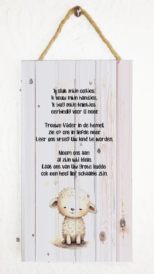 Hangbord - Ik sluit mijn oogjes(24,5x13)