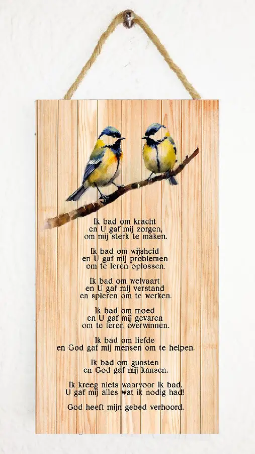 Hangbord - Ik bad om (24,5 x 13 cm)