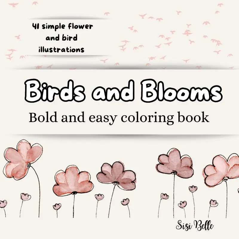 Birds and Blooms coloring book
