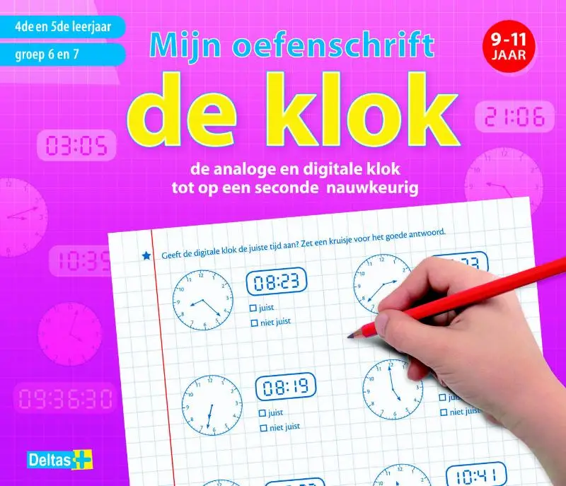 Mijn oefenschrift  de klok 9-11